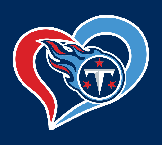 Tennessee Titans Heart Logo iron on paper